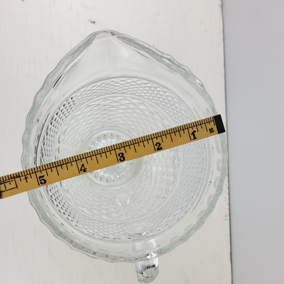 Anchor Hocking Wexford Diamond Cut Clear Glass Crystal Water Pitcher 64 Ounce - Picture 8 of 11